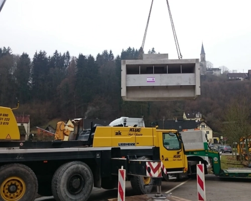Abwasseranlage Wüstenstein - Neubau Kanalisation, Stauraumkanal, Pumpwerk u. Kläranlage